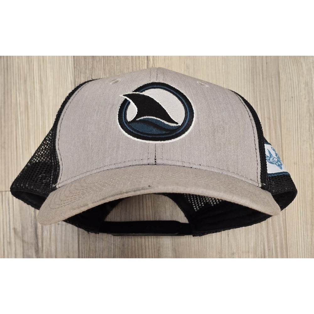 San Jose Sharks SGA Trucker Hat Snapback Gray Black Mesh NHL Wave Logo